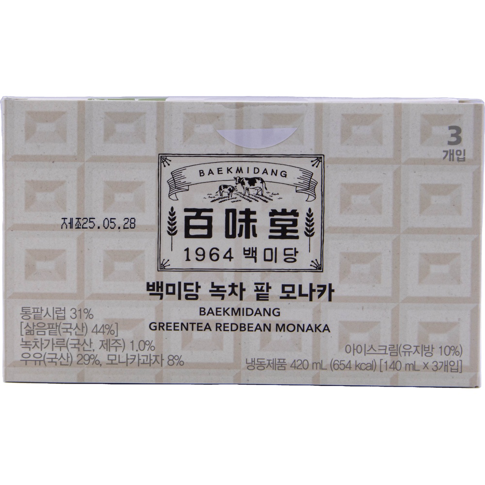 백미당 녹차 팥 모나카 140mL