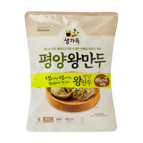 풀무원 생가득 평양왕만두 490g