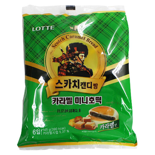 롯데 스카치캔디 빵 카라멜 미니호떡 145g
