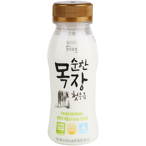 건국유업 순한 목장 첫우유 190ml
