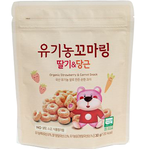도올바이오푸드 유기농꼬마링 딸기&당근 30g