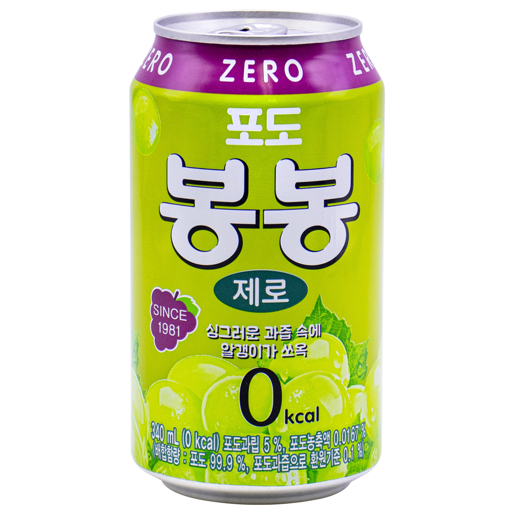 해태 포도 봉봉 제로 340mL