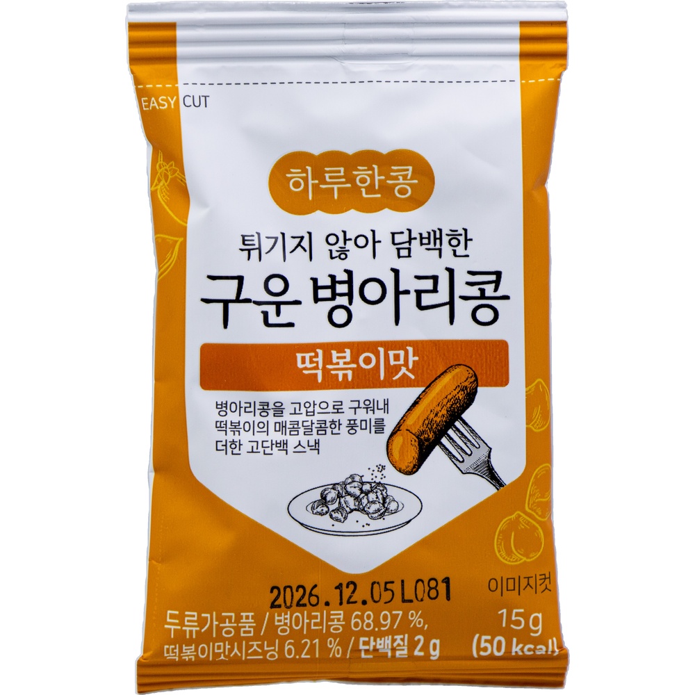 두보식품 하루한콩 구운 병아리콩 떡볶이맛 15g