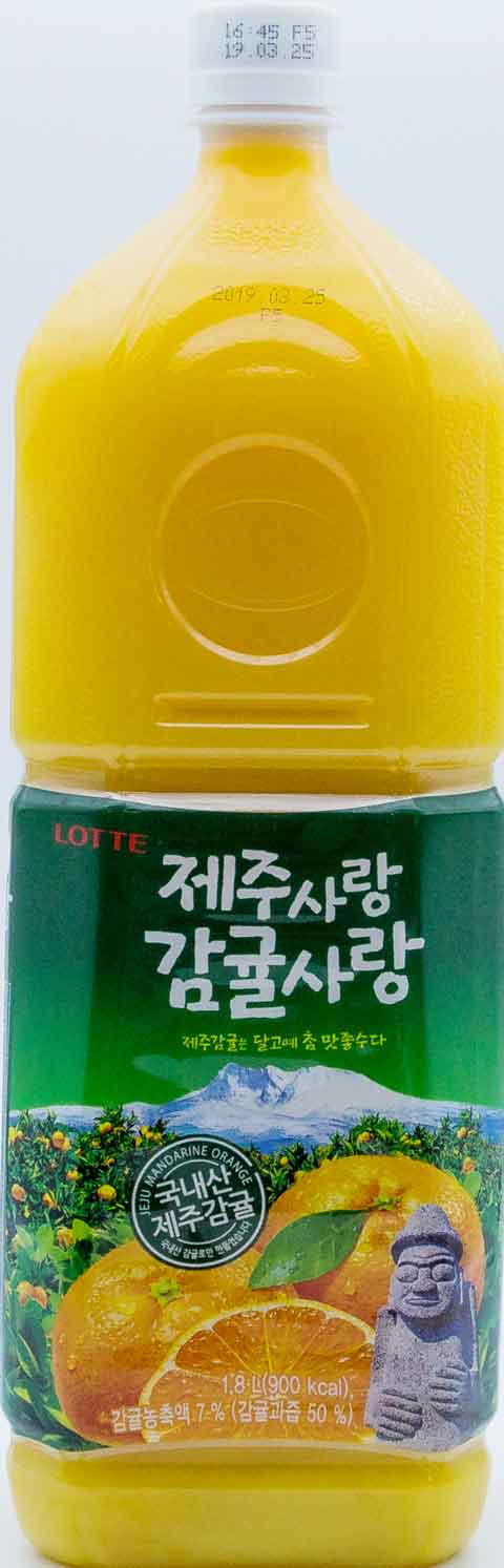롯데 제주사랑 감귤사랑 1.8L