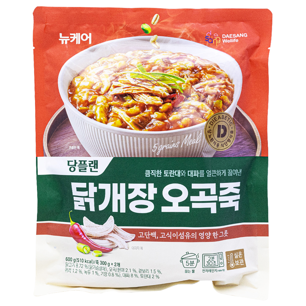 대상웰라이프 뉴케어 당플랜 닭개장 오곡죽 600g