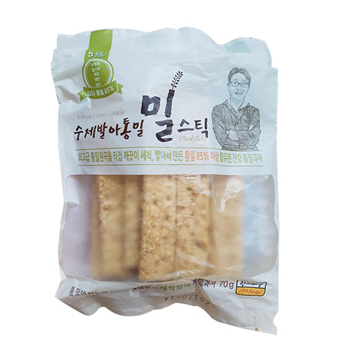 힐링라이프 발아통밀과자 밀스틱 70g