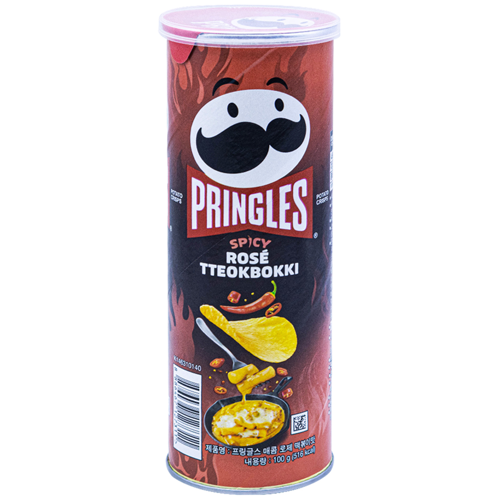 농심 프링글스 매콤 로제 떡볶이맛 100g