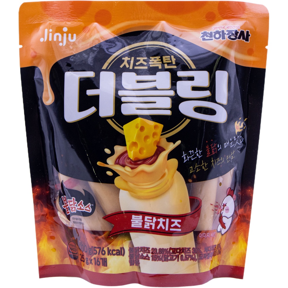 진주햄 천하장사 더블링 불닭치즈 25g