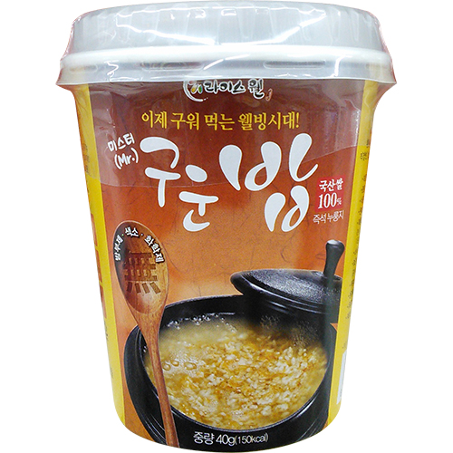 한국라이스바이오 라이스웰 미스터구운밥 즉석 누룽지 40g