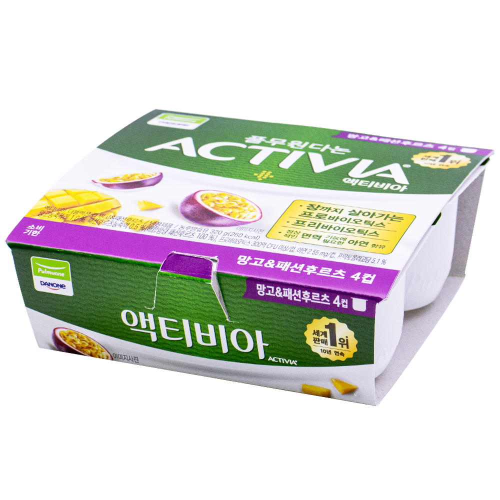 풀무원다논 액티비아 망고&패션후르츠 80g
