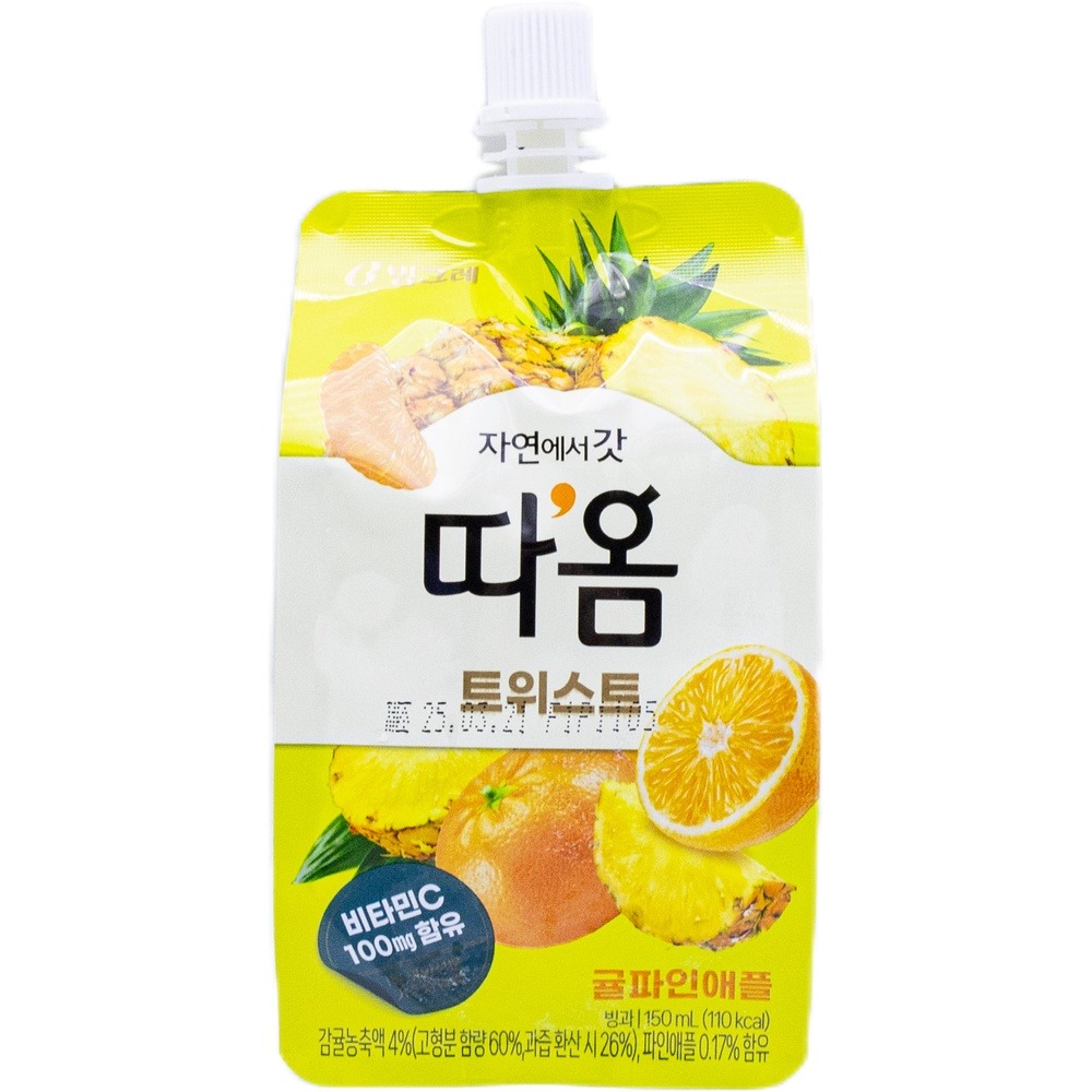 빙그레 따옴 트위스트 귤파인애플 150ml