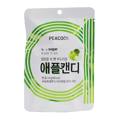 피코크 무설탕 애플캔디 40g