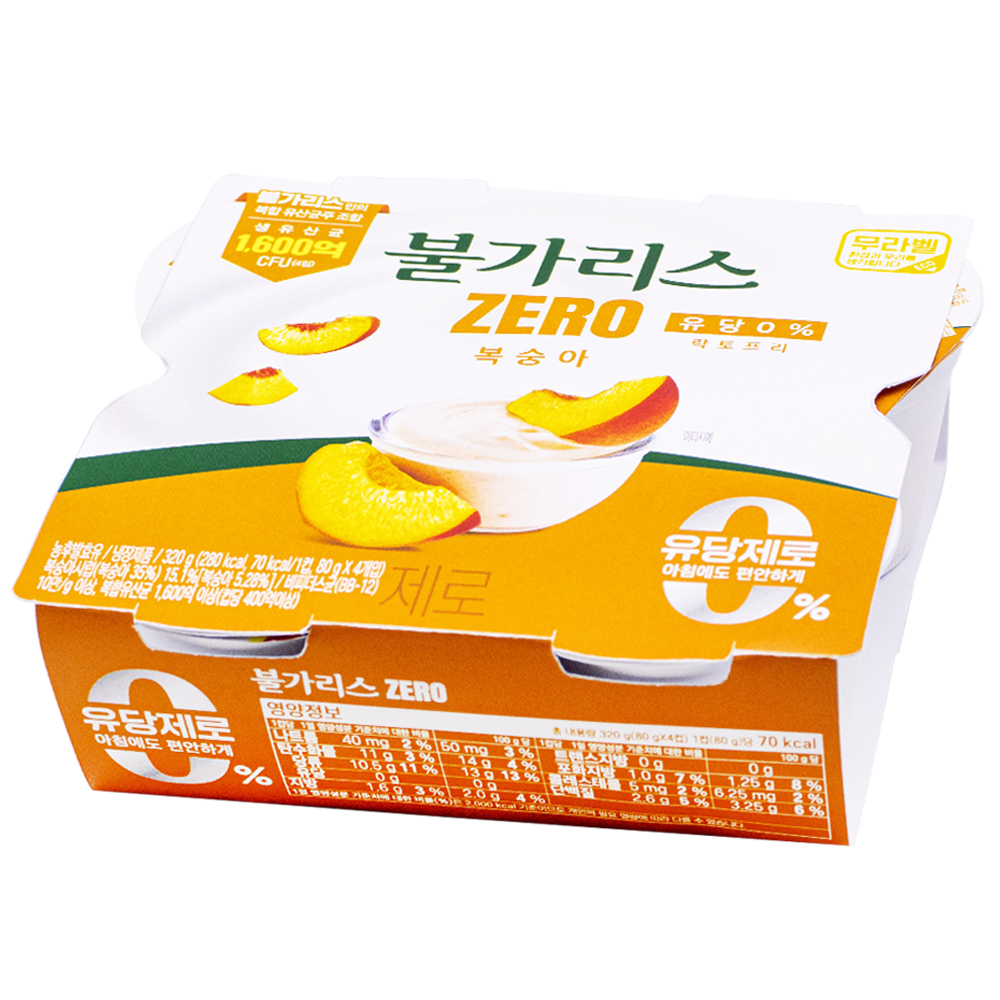 남양 불가리스 제로 복숭아 80g