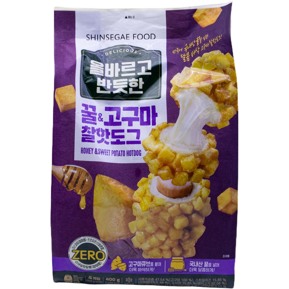 신세계푸드 올바르고 반듯한 꿀 고구마 찰핫도그 100g