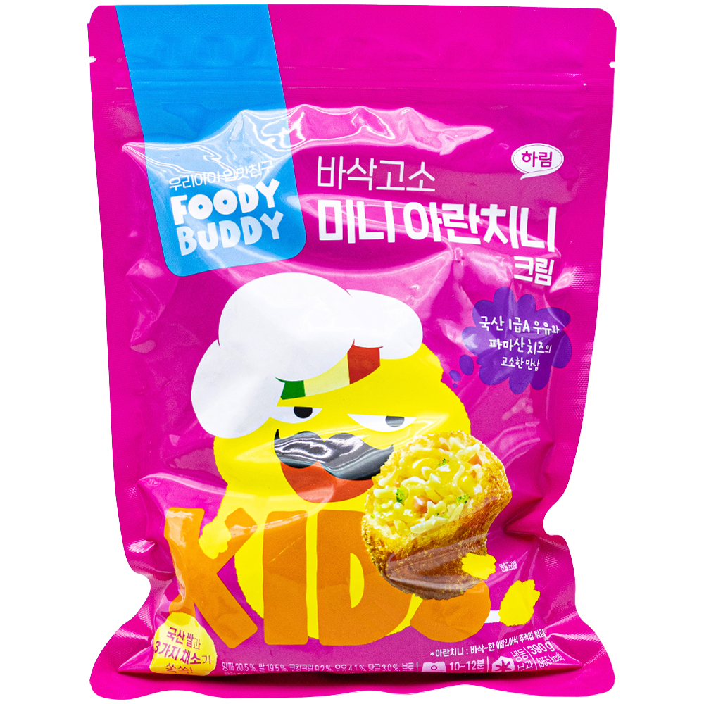 하림 푸디버디 미니 아란치니 크림 390g