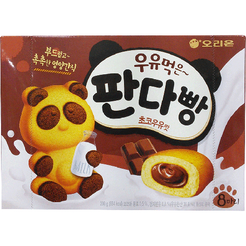 오리온 우유먹은 판다빵 초코우유맛 200g