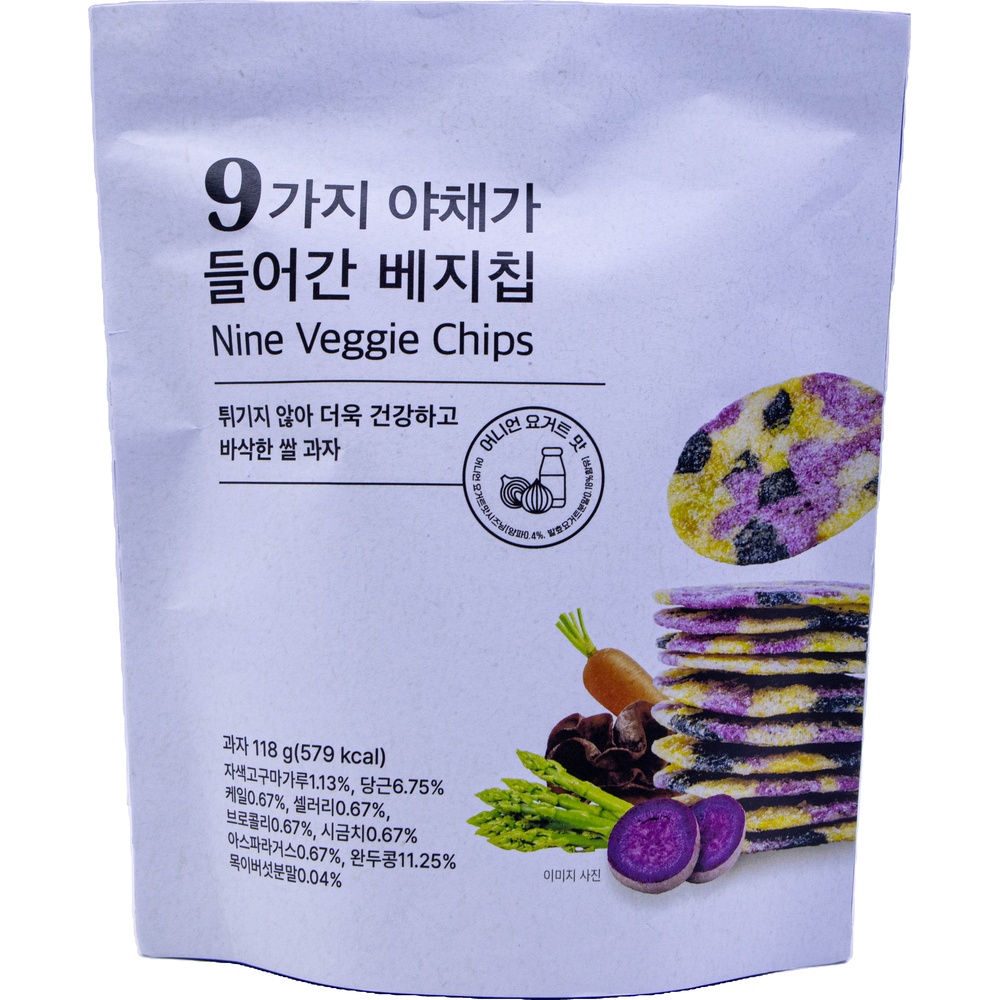 훼밀리인터내셔날 9가지 야채가 들어간 베지칩 118g