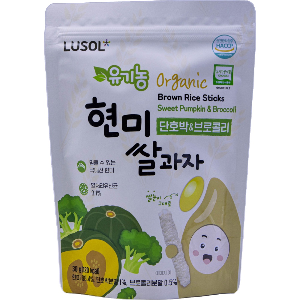 에르코스 루솔 유기농 현미쌀과자 단호박 브로콜리 30g