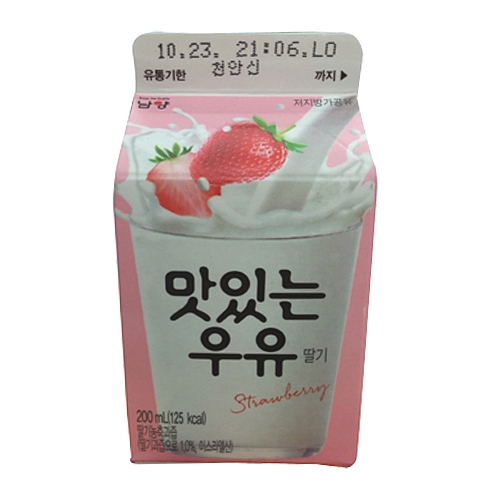 남양 맛있는 우유 딸기 200ml