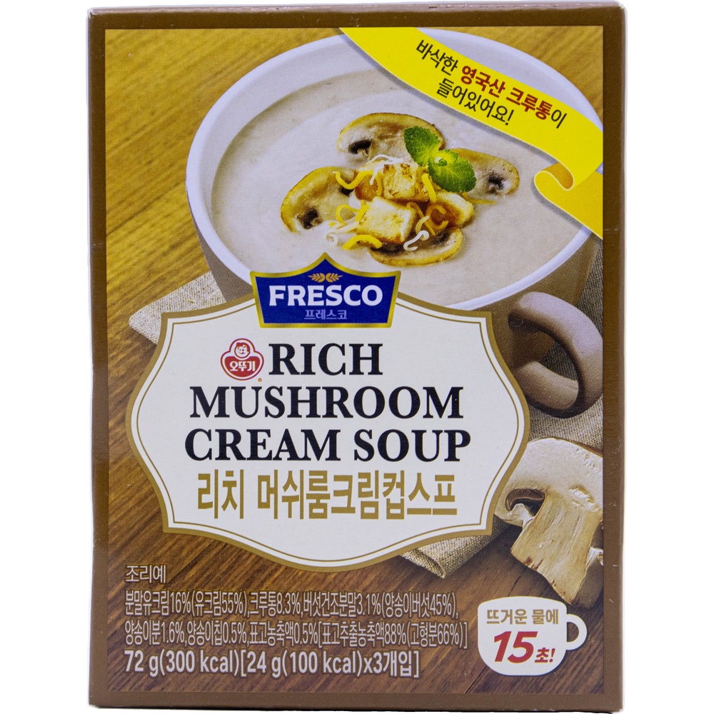 오뚜기 프레스코 리치 머쉬룸크림컵스프 24g