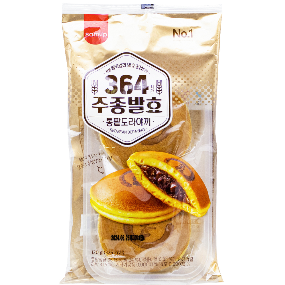 삼립 364시간 주종발효 통팥 도라야끼 120g