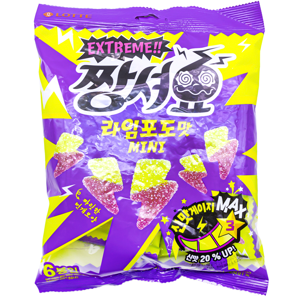 롯데 짱셔요 라임포도맛 미니 134g