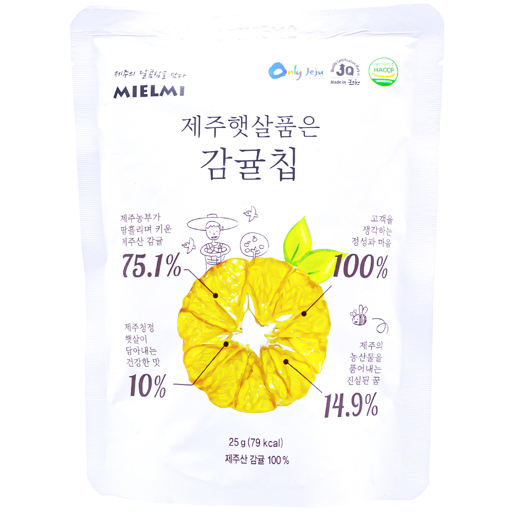 미엘미 제주햇살품은 감귤칩 25g