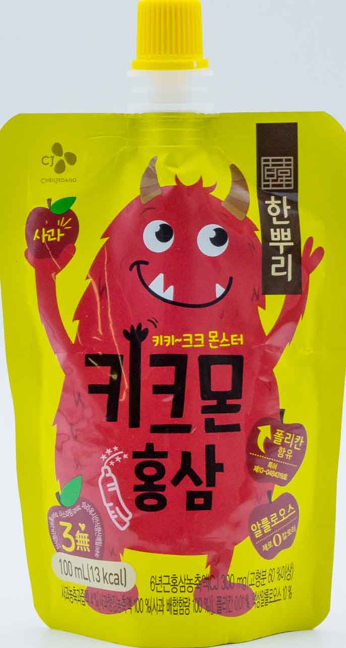 CJ 한뿌리 키크몬홍삼 사과 100ml
