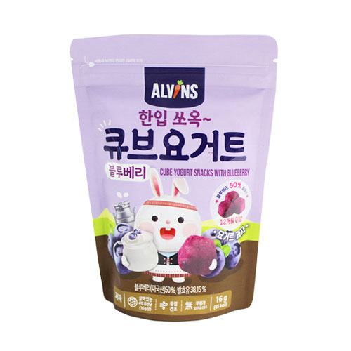 엘빈즈 한입 쏘옥 큐브요거트 블루베리 16g