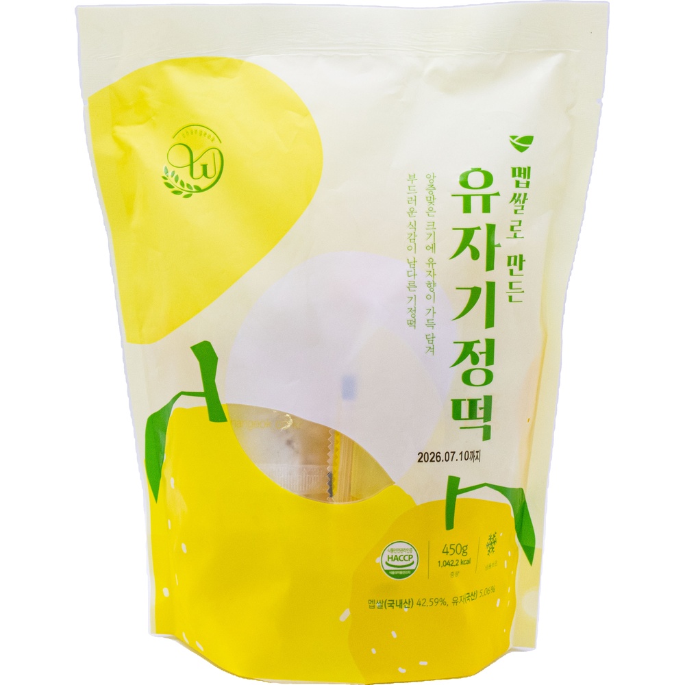창억떡 멥쌀로 만든 유자기정떡 45g