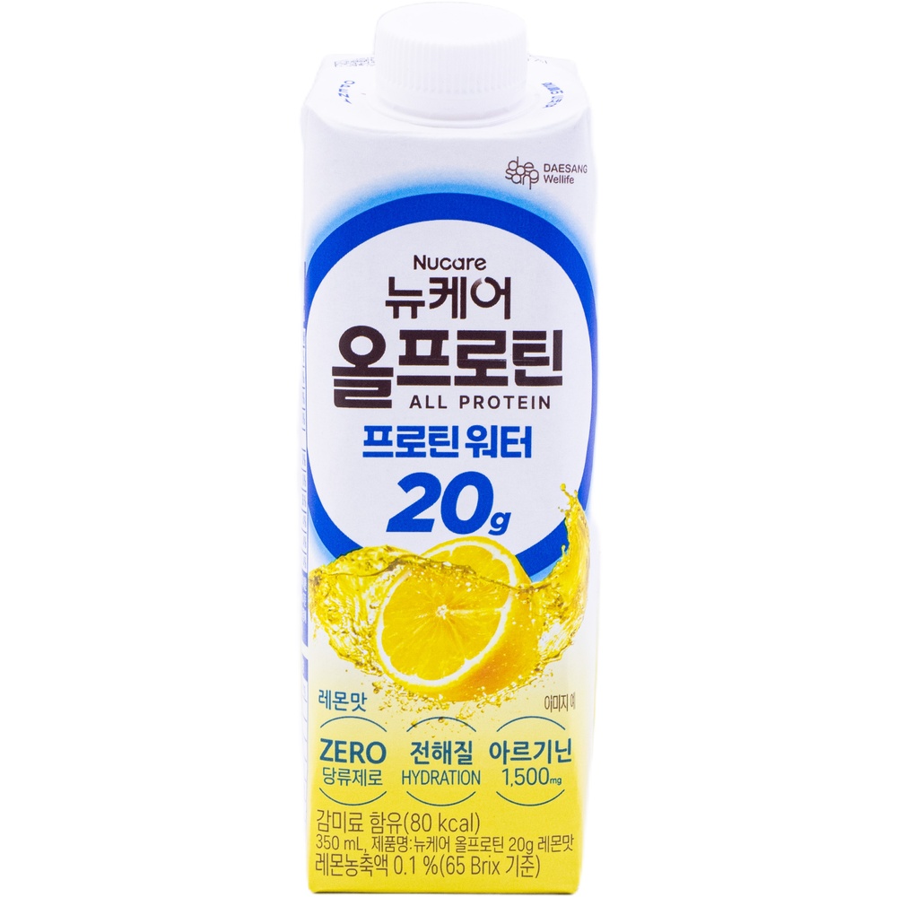 대상웰라이프 뉴케어 올프로틴 프로틴워터 레몬맛 350mL