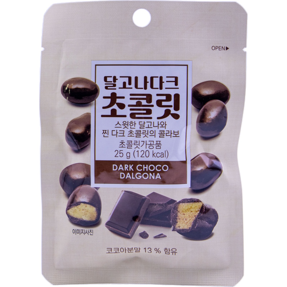 제이엘푸드텍 달고나다크초콜릿 25g