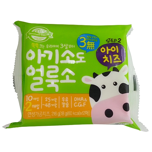 동원 덴마크치즈 아기소도 얼룩소 아기치즈 STEP2 216g