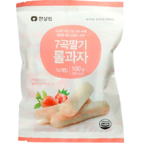 한살림 7곡딸기롤과자 100g