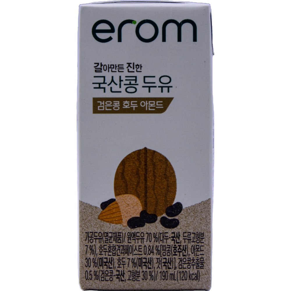 이롬 갈아만든 진한 국산콩 두유 검은콩 호두 아몬드 190mL
