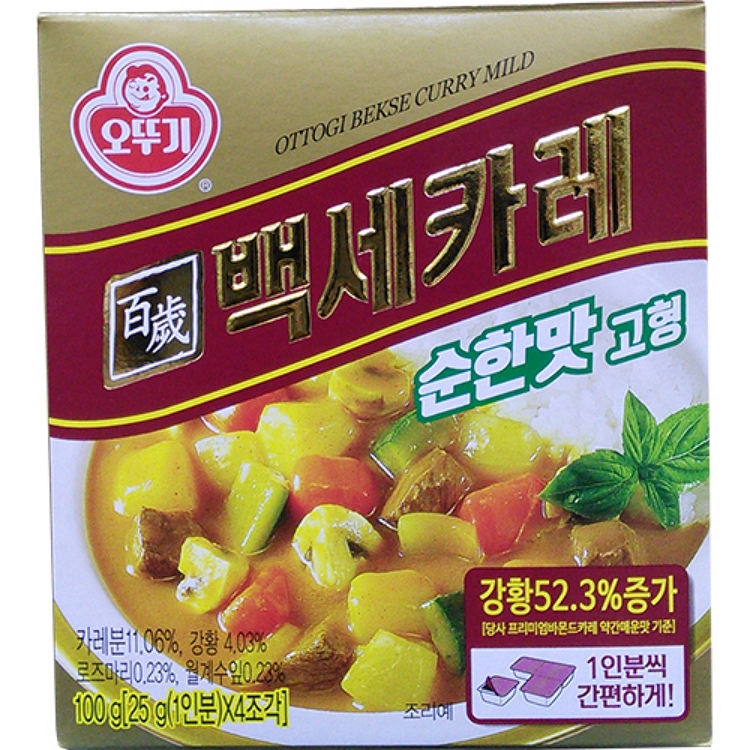 오뚜기 백세카레 고형 순한맛 100g