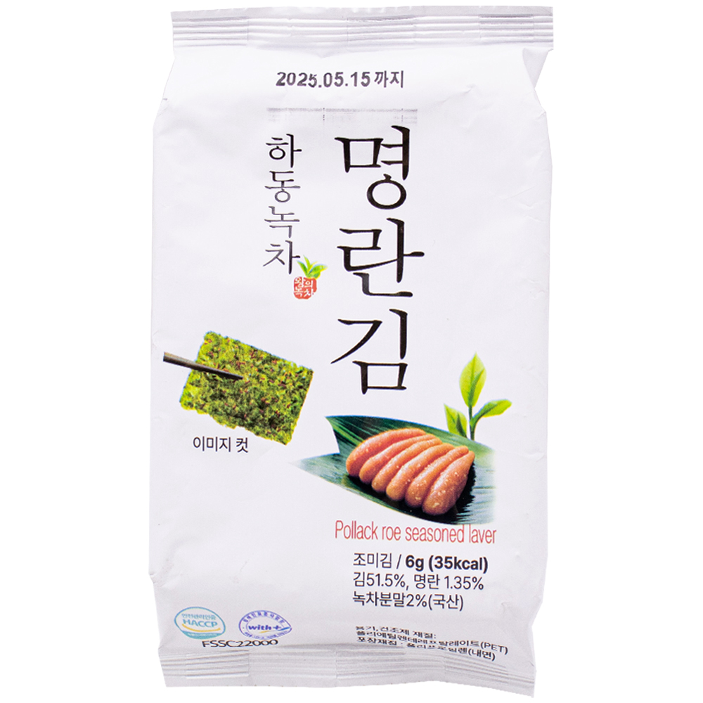 하동녹차 명란김 6g