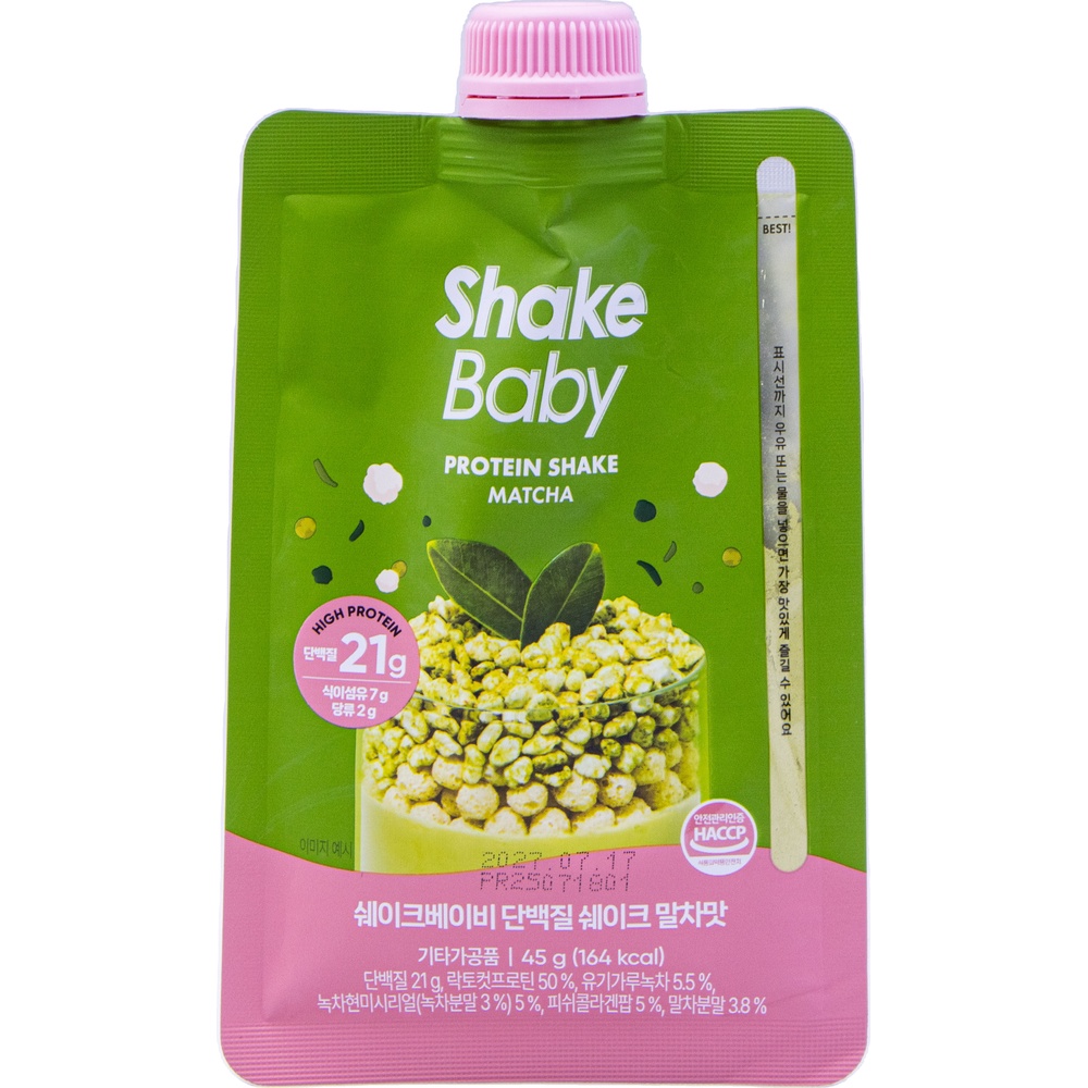 슬로우로켓 쉐이크베이비 단백질쉐이크 말차맛 45g
