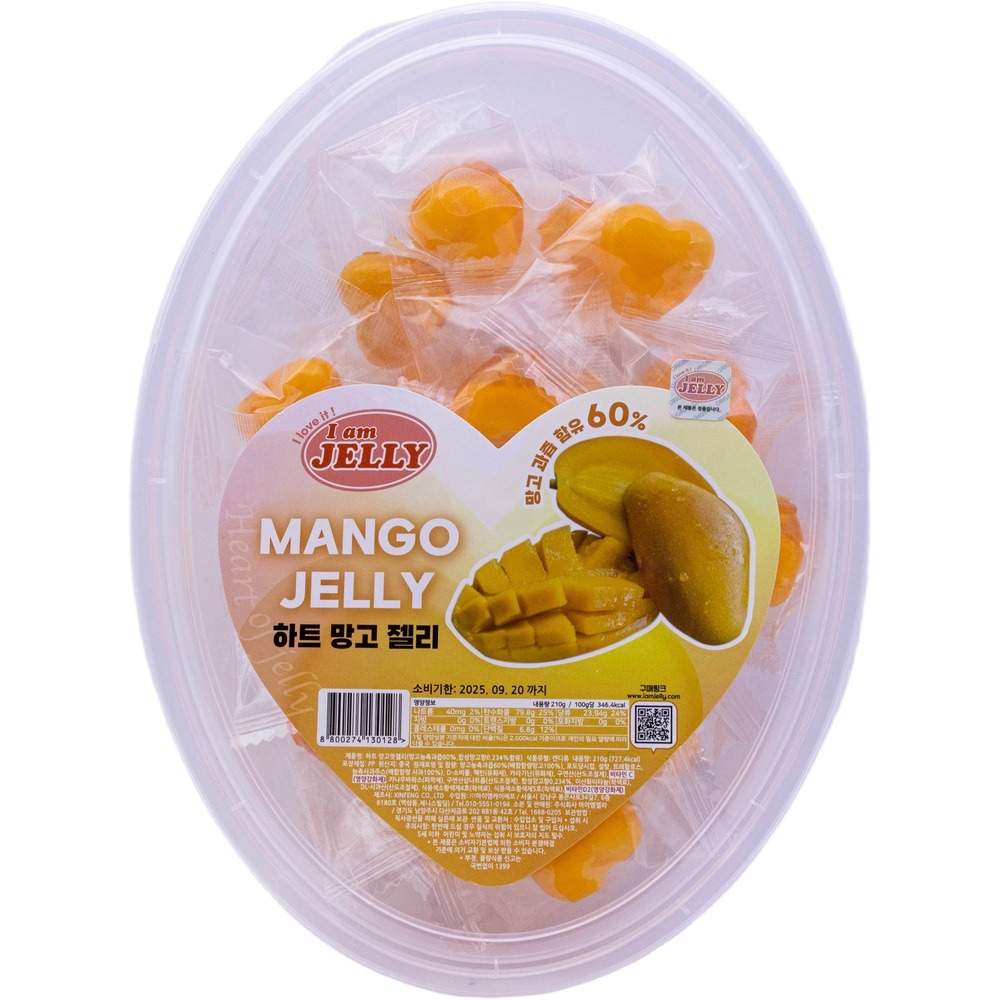아이엠젤리 하트 망고 젤리 210g