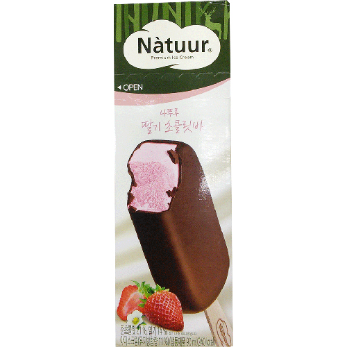 롯데제과 나뚜루 딸기 초콜릿바 90ml