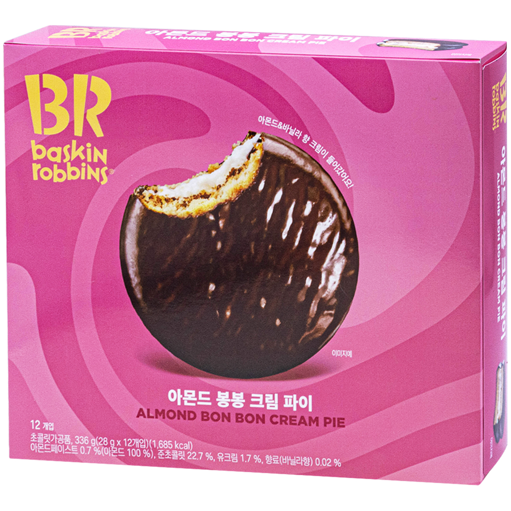 배스킨라빈스 아몬드 봉봉 크림 파이 336g