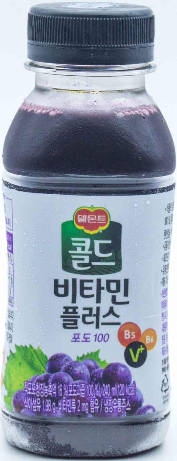 롯데 델몬트 콜드 비타민 플러스 포도100 240ml
