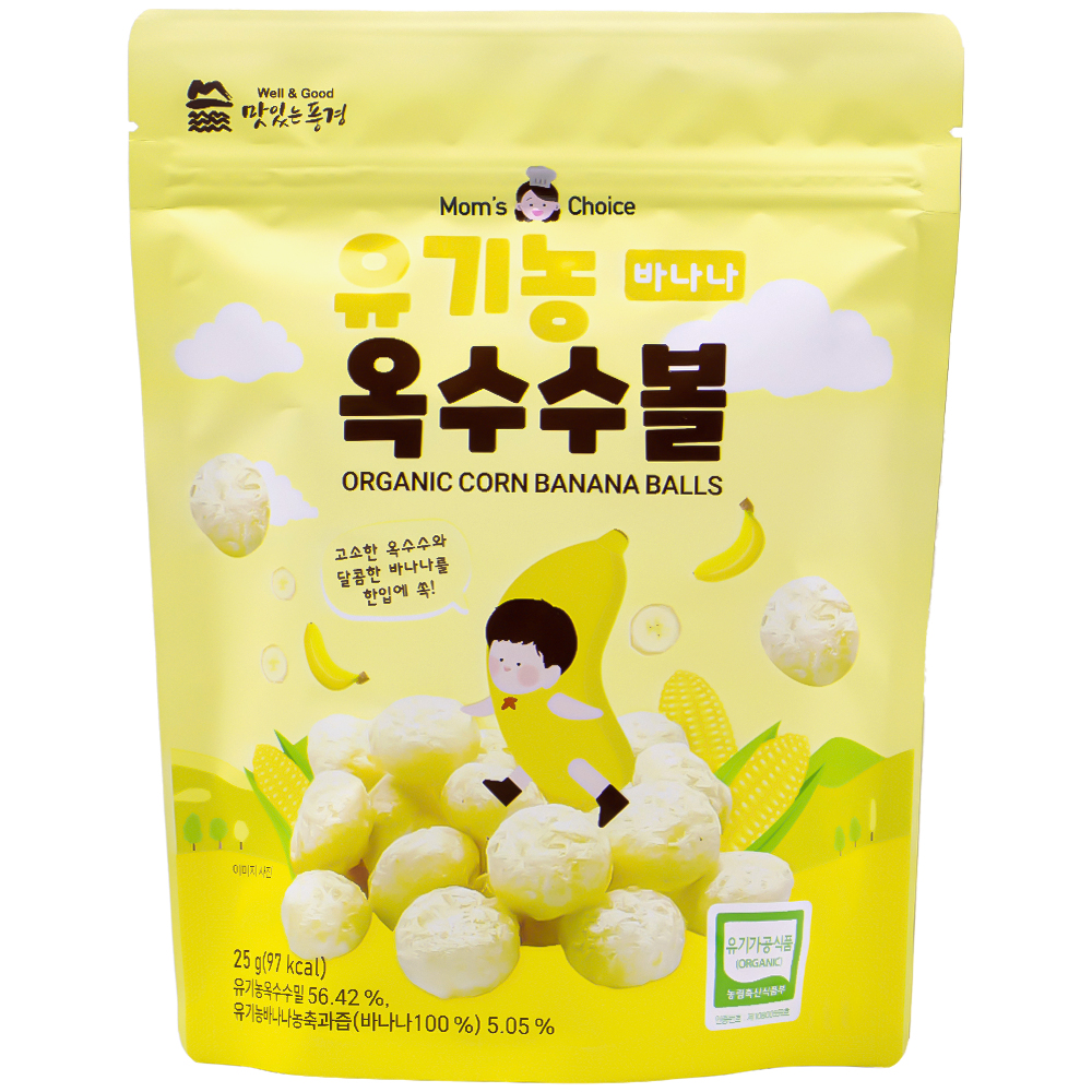 맛있는풍경 유기농 옥수수볼 바나나 25g