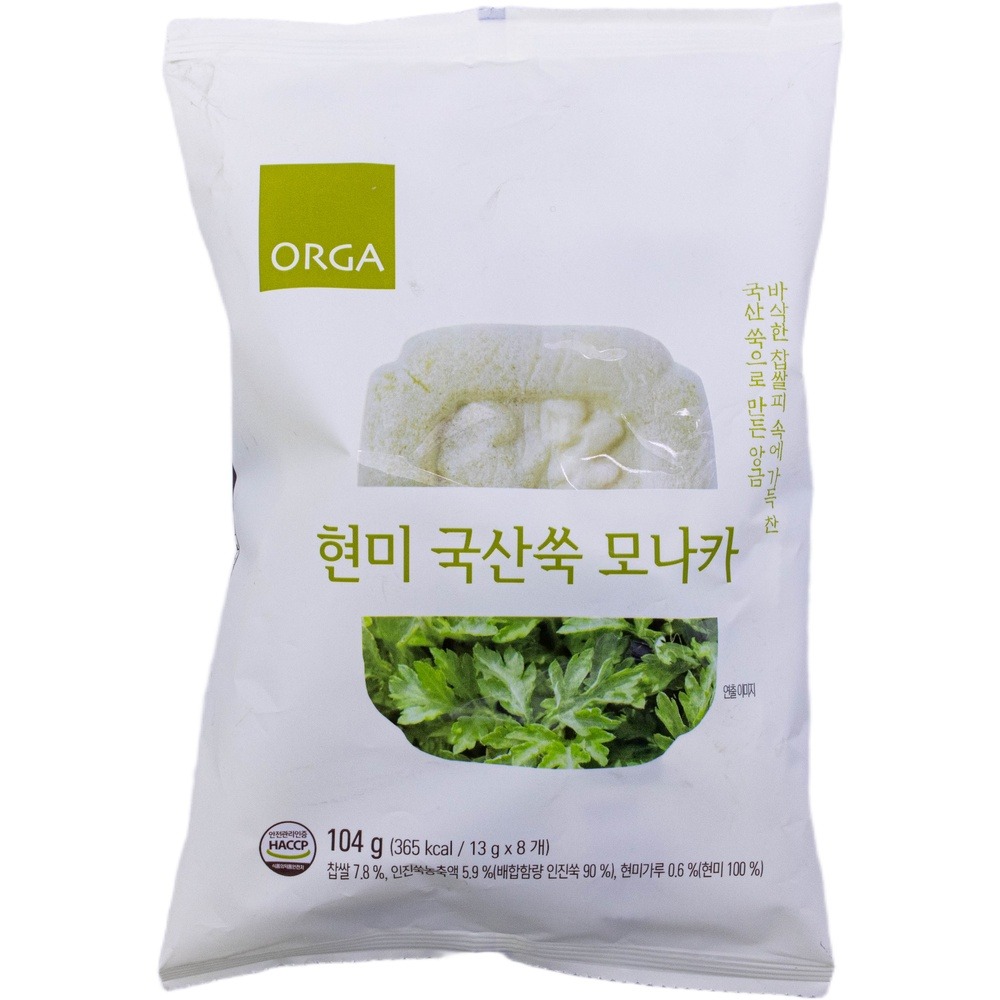 풀무원 올가 현미 국산쑥 모나카 13g