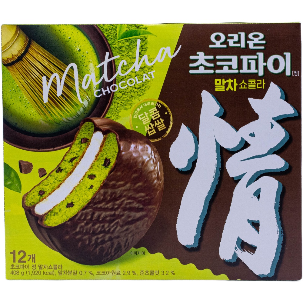 오리온 초코파이 말차 쇼콜라 34g