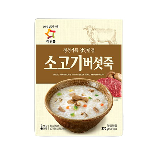 아워홈 소고기버섯죽 270g