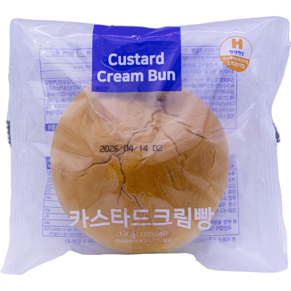 화영푸드 카스타드크림빵 100g