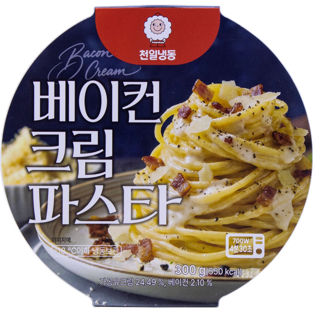 천일냉동 베이컨 크림 파스타 300g