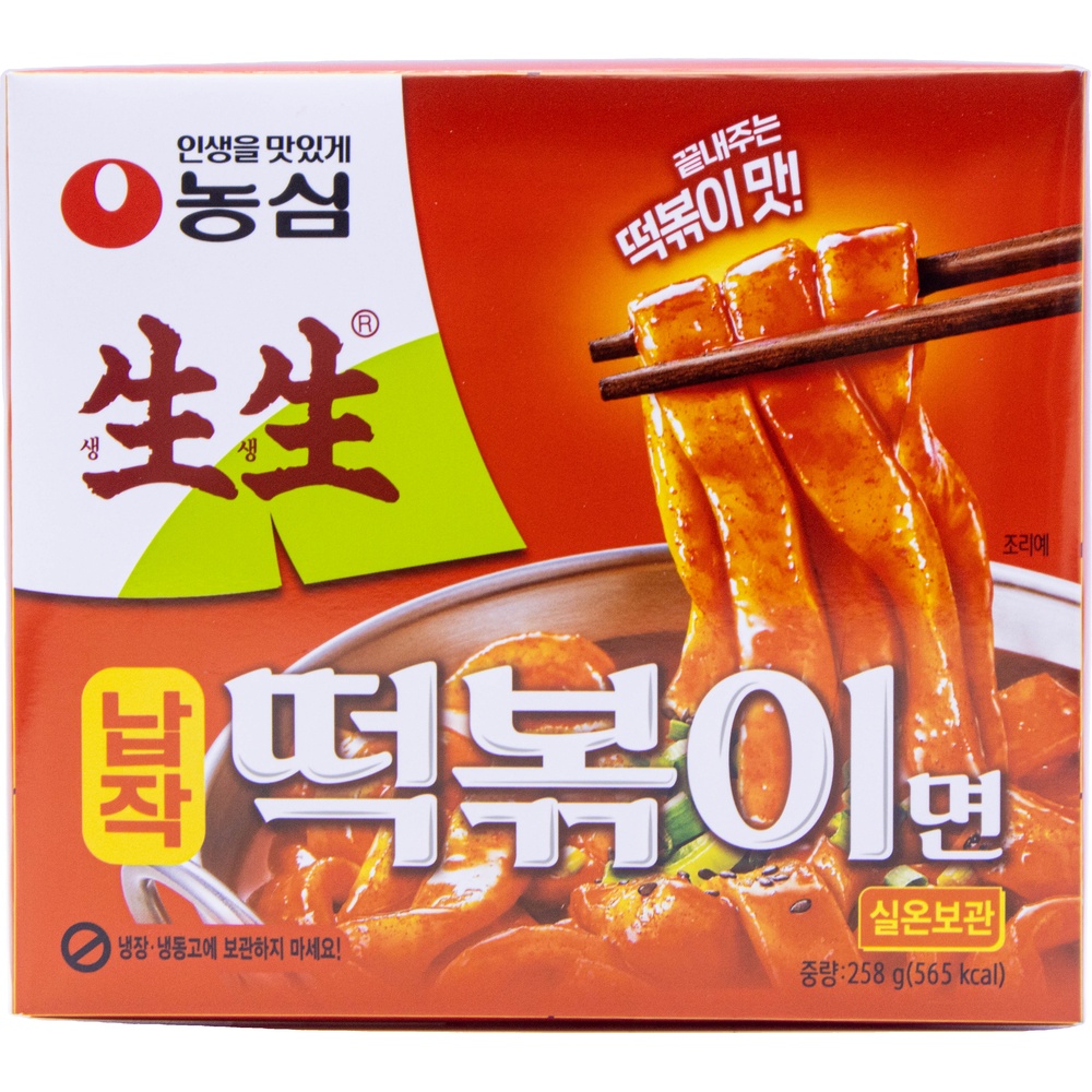농심 생생 납작 떡볶이면 258g