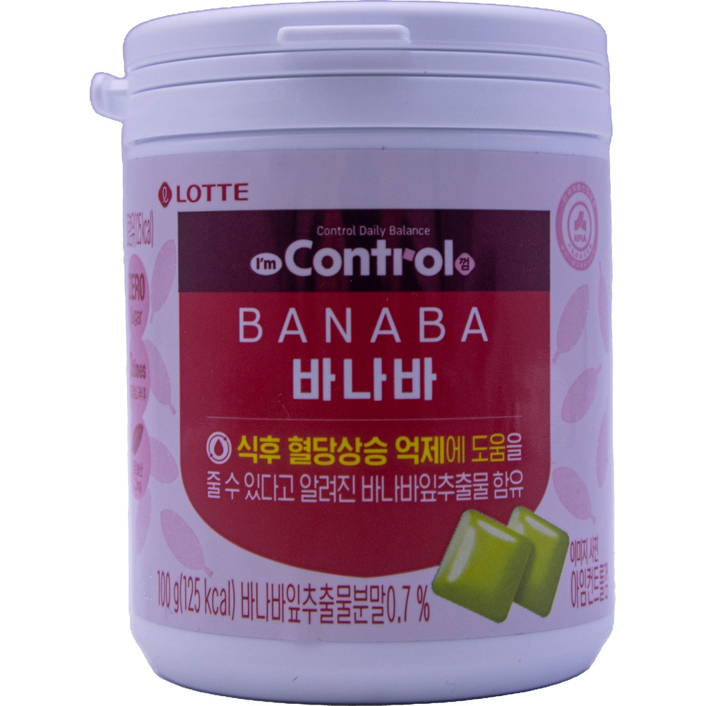 롯데 아임컨트롤껌 바나바 100g